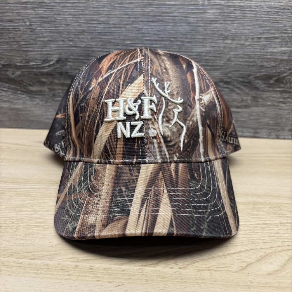 H&F NZ Hat Cap Strap Back Mens One Size Brown Camo Hunting & Fishing Outdoor